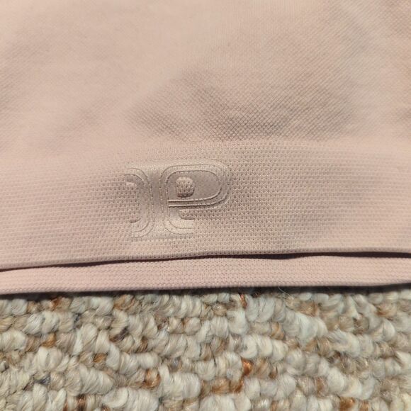 Victoria's Secret PINK Seemless Polo Womens Medium Collar Crop Top Short Sleeve - Picture 4 of 6